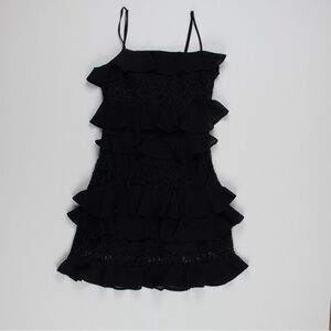 Small Black Ruffle Mini Dress